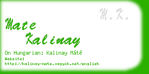 mate kalinay business card
